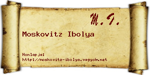 Moskovitz Ibolya névjegykártya